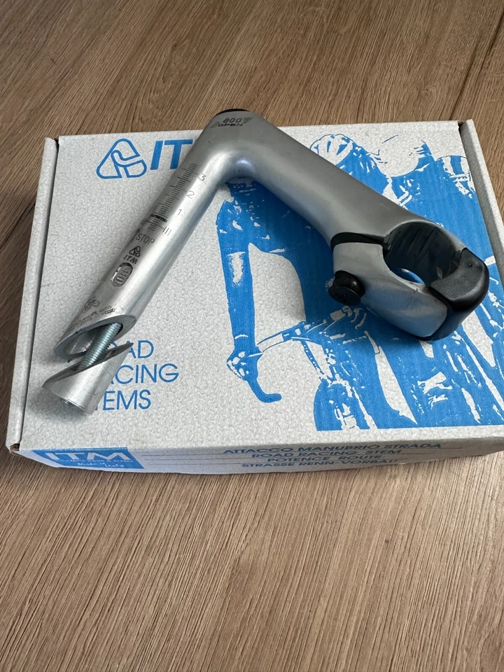 Piezas de bicicleta - Nuevo en caja/NUEVO EN CAJA ITM 800 potencia abierta 76° / 22,2 mm / 110 mm plata anodizada Foto 2 de 4