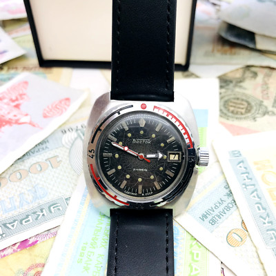   Rare Vostok Amphibia 2416 Wostok Barrel USSR Ministerial Automatic Diver  