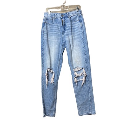 distressed mom jeans light wash 