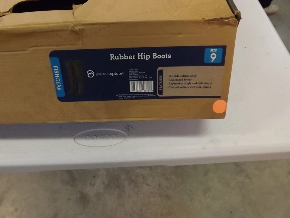 Magellan Brown Rubber Fishing Gear Outdoors Men's Steel Shank Hip Boots Size 9 - Image 2 of 4