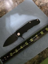 Medford 187F Flipper PVD D2 Drop Point Blade Black G10/Titanium