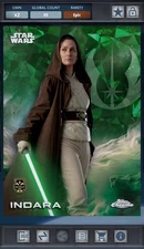 Indara - Debut Green Epic - Star Wars Card Trader Chrome Sapphire 2025