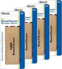 Chalkboard Eraser Wood Felt Blackboard Whiteboard Eraser Dustless Duster 4 PACK