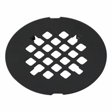 Matte Black Snap-in Shower Drain Cover , Stainless Steel 4-1/4" OD Round Show...