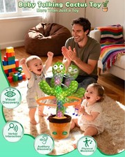 Dancing Talking Cactus Mimicking Toy,Talking Repeat Singing Sunny Cactus Toy 120