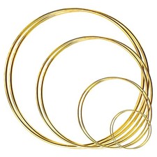 8pcs Metal Floral Hoop Wreath-Macrame Gold Hoop Rings for Wedding Decor and6767
