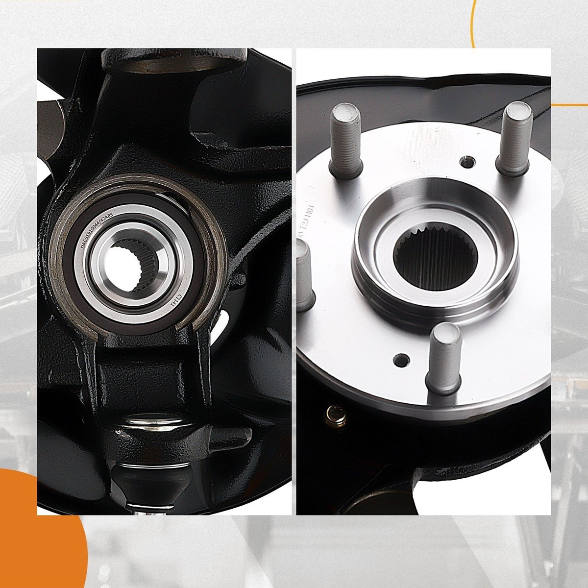 Front Steering Knuckle Wheel Hub Bearing Set For HONDA ACCORD 2013
