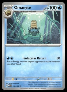 Omanyte 138/165 Scarlet & Violet 151