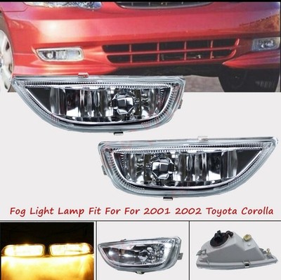 Fog Light Lamp LH+RH Pair HJMTS H3 Fit For For 2001 2002 Toyota Corolla 4 Door