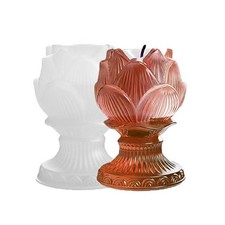 Soft 3 Sizes Silicone Epoxy Resin DIY Mold Stemstick Lotus Candle Holder Tool N