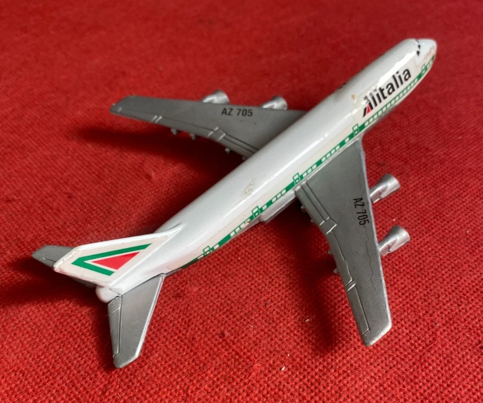 Modellino Aereo ALITALIA 747 JUMBO N. 4471 Metallo scala 1:477 - Immagine 2 di 3