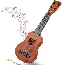 Kids Toy Musical Ukulele Guitar Classical Instrument with 4 Adjustable Strings 