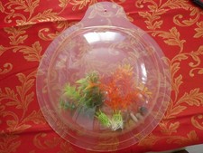 Quirky New Plastic Round Fish Tank with extras to hang on wall.  Approx 30x30cm