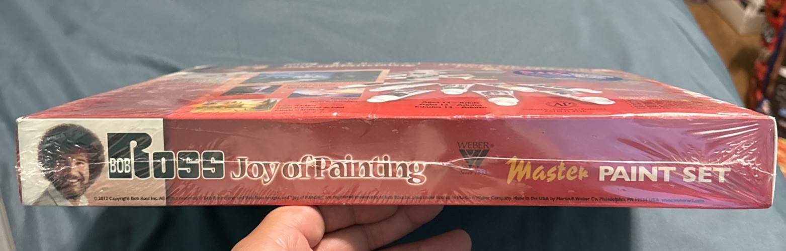 Bob Ross Master Oil Paint Set R6510 w/Brushes & VHS Factory Sealed RARE 1990