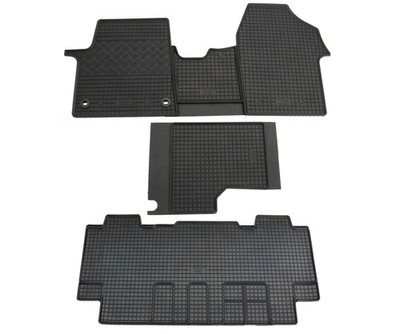 Gummifußmatten Set für Toyota Proace ab 2016- 1+2.Reihe+Tunnel Gummimatten
