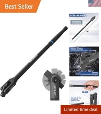 Heavy Duty Breaker Bar 16 Inch Dual Drive 3/8 1/2 Inch Rotatable Head