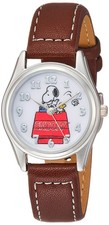 ALIAS Women's Snoopy Analog Watch with Waterproof Leather Strap