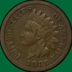 1885 Indian Head Cent Fine F Coin #39506