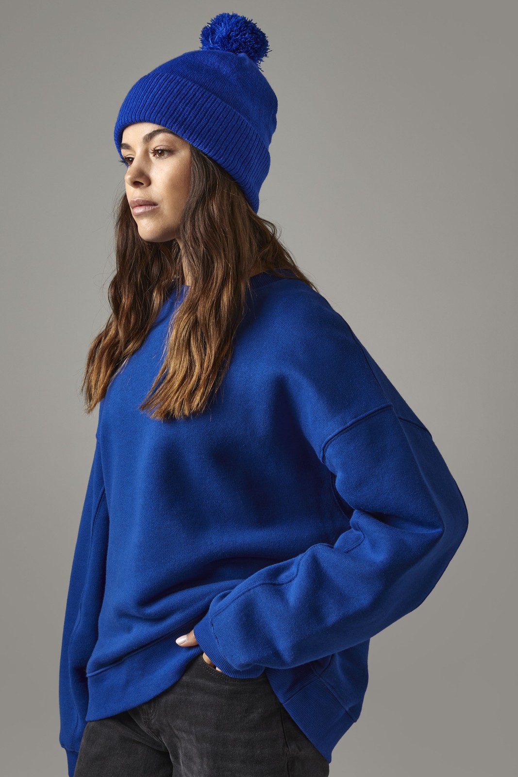 Beechfield Thermal Snowstar Beanie B439 - Ribbed Cuffed Slouch Pom Pom Beanie image 5