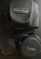 Yashica Electro 35 Silver Rangefinder w/ 45mm f/1.7 Lens, Case  Vivitar 2X