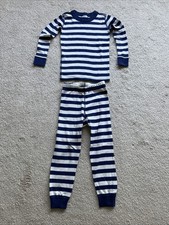 HANNA ANDERSSON ORGANIC COTTON STRIPED LONG JOHNS PAJAMAS 100  4