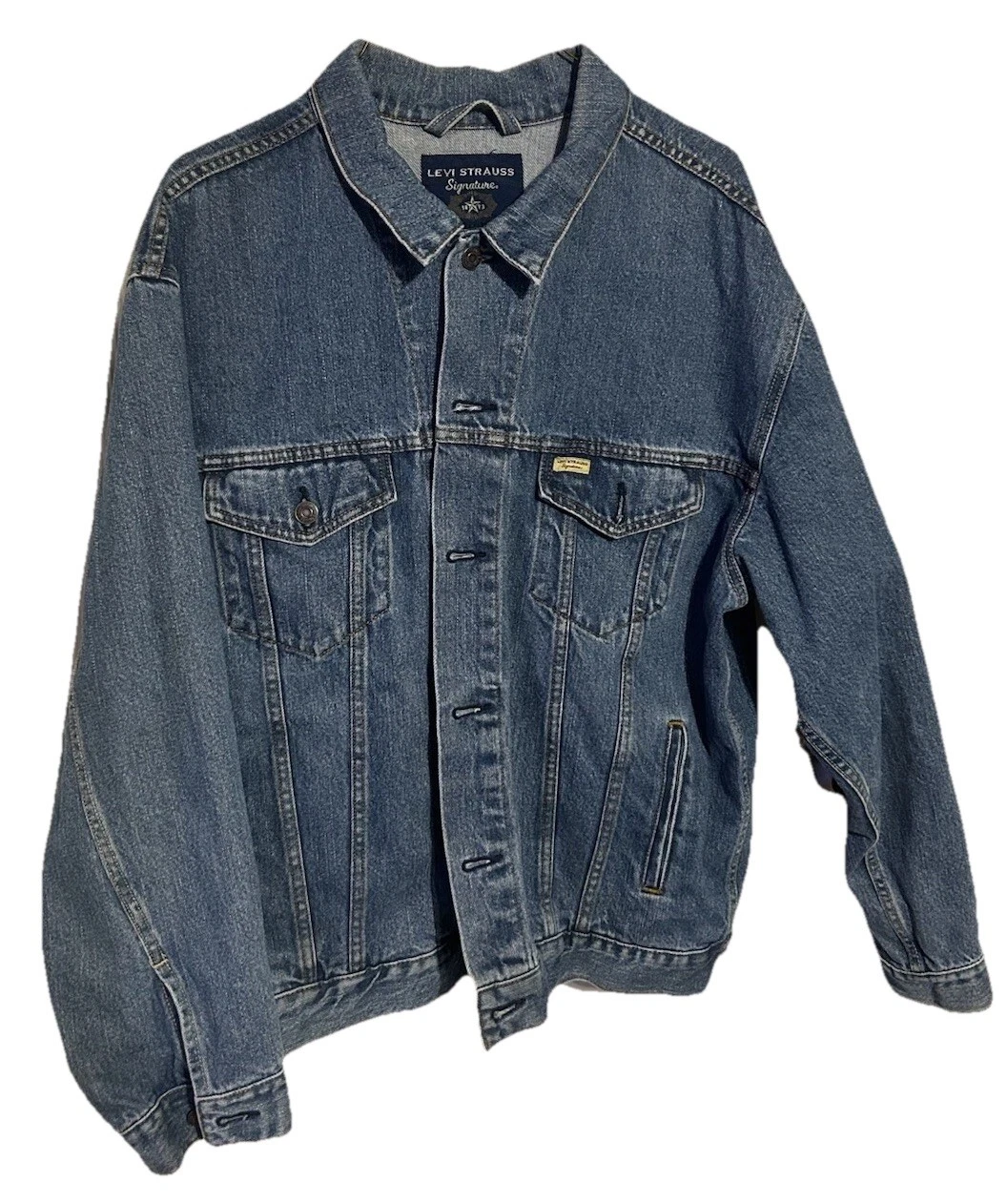 Vintage Levi's Strauss Signature Denim Button Up Jacket Size XL