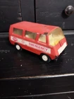 1970’s Tonka - Emergency Van Ambulance Toy (5") Orange Pressed Metal