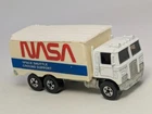 Vintage 1986 Hot Wheels Workhorses NASA White Hiway Hauler Truck Tampo Error
