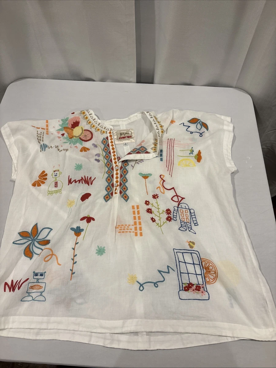 Embroidered White Tops for Women for sale | eBay