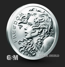 2026 Freedom Girl Silver Shield Silver Round Coin 1 oz .999 Fine Silver IN STOCK 92.45 per troy oz