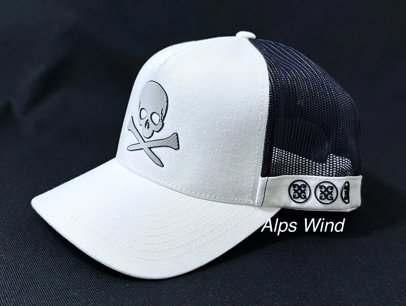G/FORE Silicone Skull & Tees Trucker Golf Hat Snow GMH000109- NEW