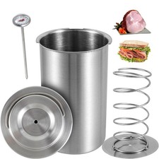 Stainless Steel Deli Meat Press & Ham Maker Machine with Thermometer