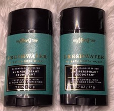 BATH AND BODY WORKS MENS DEODORANT FRESHWATER SET OF 2
