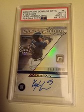 2018 Donruss OPTIC Kyle Lewis AUTOGRAPH #OA-KL Graded PSA 9 Rookie Baseball Card. rookie card picture
