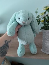 Jellycat Medium Bashful Forest Bunny Dark Green for sale online