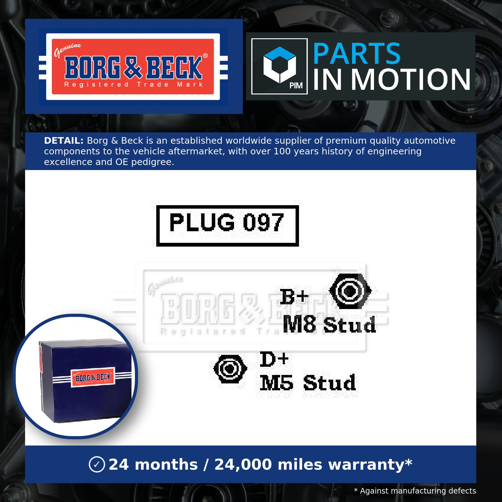 Alternator BBA2341 Borg & Beck 500371244 5705AF Genuine Top Quality Guaranteed
