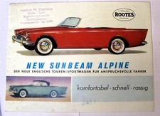 SUNBEAM Alpine Car Sales Brochure German text