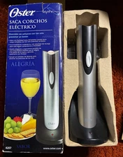 Oster 4207 Cordless Electric Wine Bottle Opener, Black Great Condition