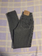 90s Vintage Levis 512 Jeans Size 3 Medium 23 x 29 Slim Fit Tapered Leg Black USA
