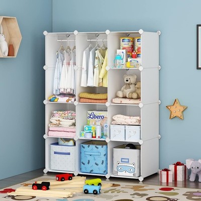VIPZONE Kids Closet Organizers Baby Wardrobe Dresser for Kids Bedroom Nursery Ar