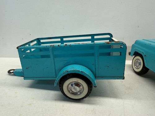 1960s Nylint Ford F-Series Farm Truck And Trailer Blue #3800 Vintage - Picture 18 of 23