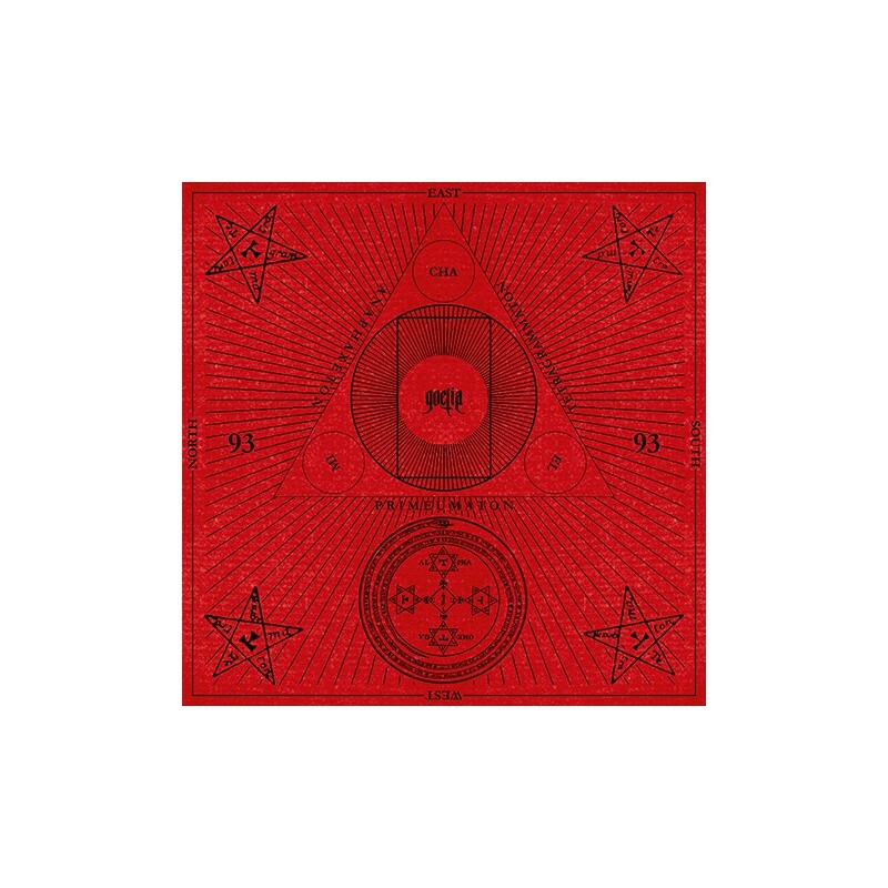 Thumbnail - Tarot Tuch Goetia Samt Rot Lebhaft Farbe Lo Scarabeo Qualität 60x60 Cm