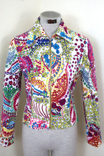 Vintage VERSACE CLASSIC Colorful Paisley Zip Jacket Small S 38 4 5 6