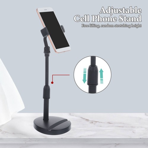 Mobile Phone Holder Telescopic Mount Portable Cell Stand Adjustable - Photo 3 sur 12