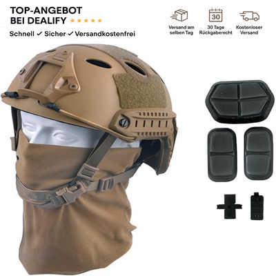 Kugelsicherer Schutzhelm mit Kopftuch | Taktischer Design für Outdoor Jagd