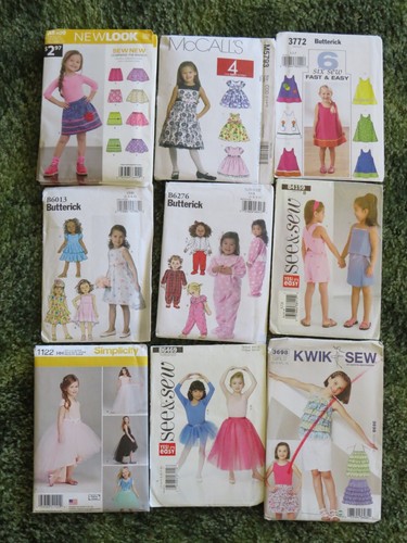Lot De 8 Patrons De Couture Pour Enfants - Marques Simplicity, McCall's, Butterick - Occasion