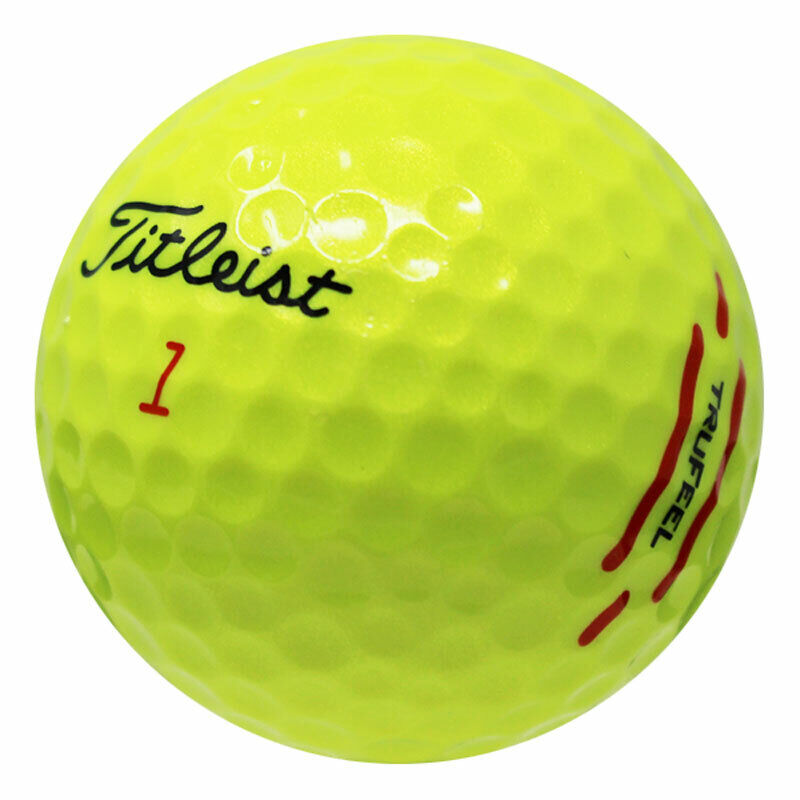 120 Titleist TruFeel Yellow Mint Used Golf Balls AAAAA 