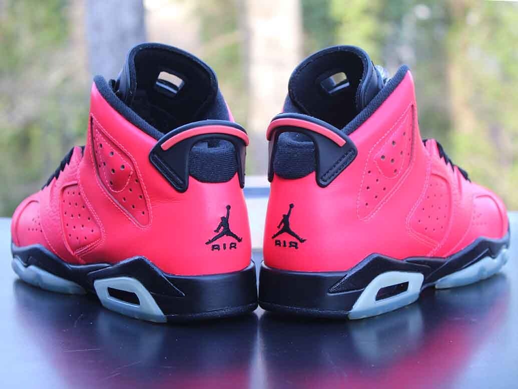 靴 Nike Air Jordan 6 Retro Infrared Nike Air Jordan 6 Retro Infrared 23 Size 7Y Black Custom 384665