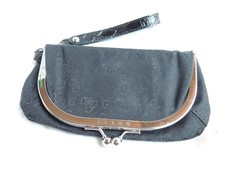 Guess Wristlet Black Purse Clutch - Flip Open with Magnetic Catch