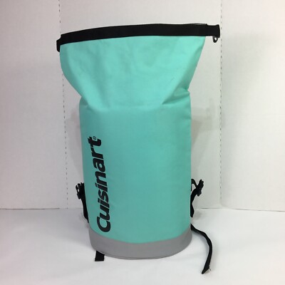 Cuisinart Backpack Cooler Turquoise Roll top Holds 30 12oz Cans 20x13x8